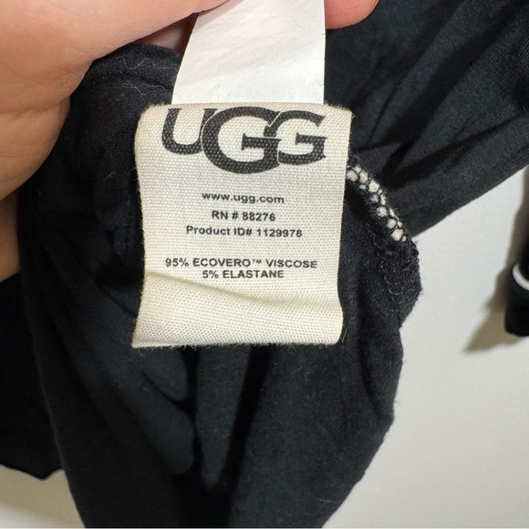 UGG's Hanning Sleep Dress Black Jersey Knit Long Sleeve Loungewear Women's M - Picture 6 of 6